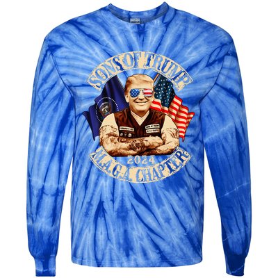 Sons of Trump Maga Chapter 2024  Tie-Dye Long Sleeve Shirt