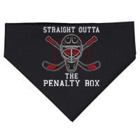 Straight Outta The Penalty Box Funny Goalie Ice Hockey USA-Made Doggie Bandana