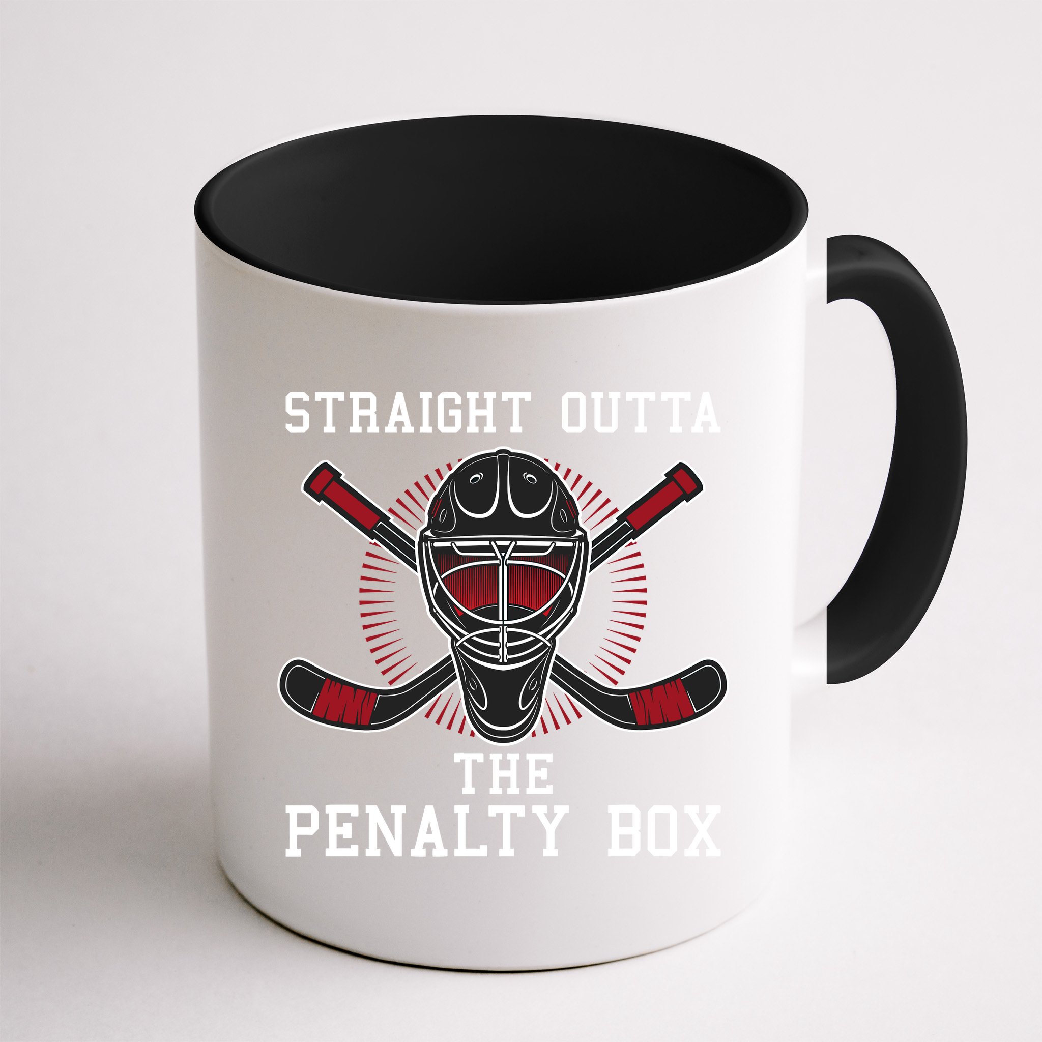 Straight Outta The Penalty Box Funny Goalie Ice Hockey Mug