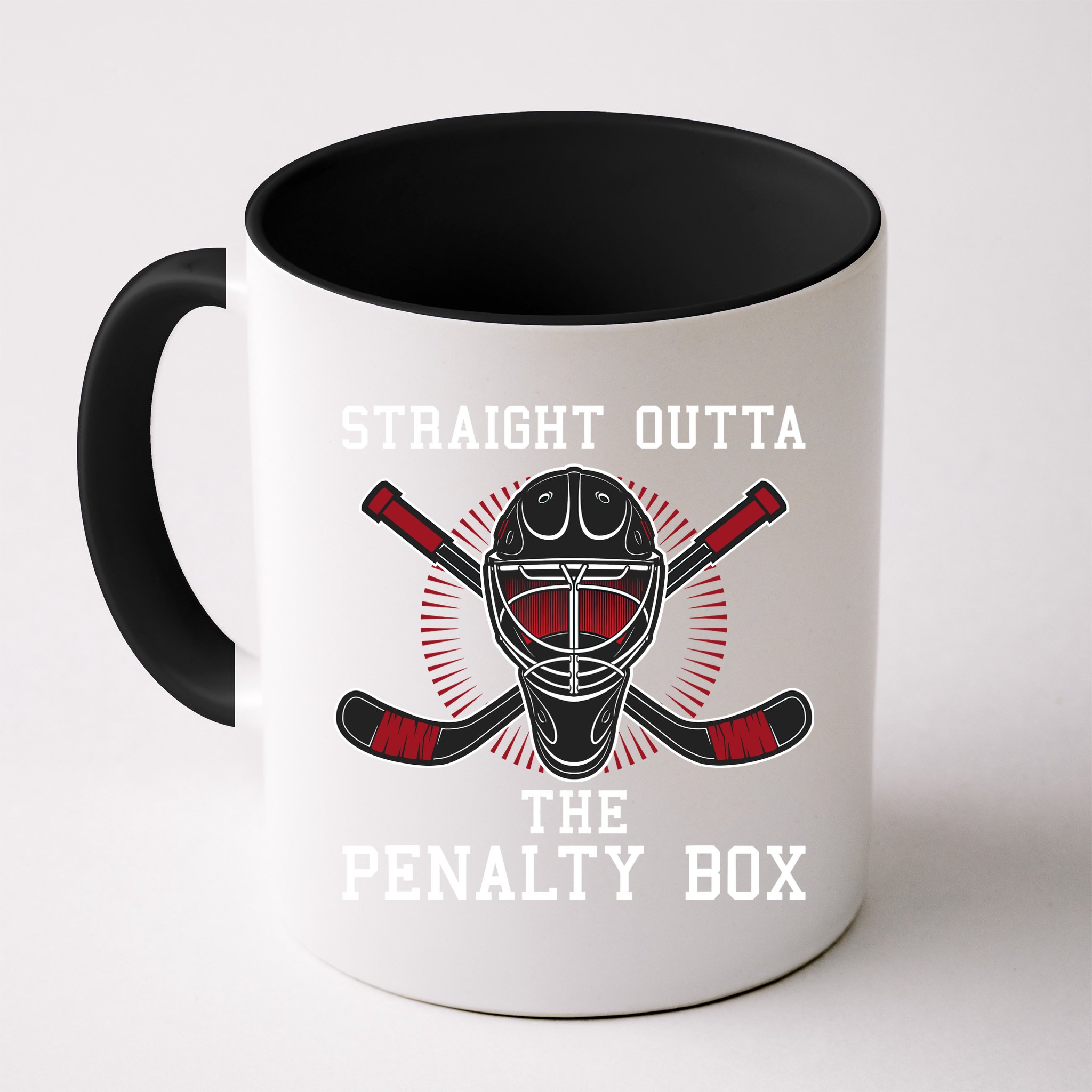 Straight Outta The Penalty Box Funny Goalie Ice Hockey Mug
