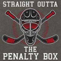 Straight Outta The Penalty Box Funny Goalie Ice Hockey Cotton Canvas Backpack