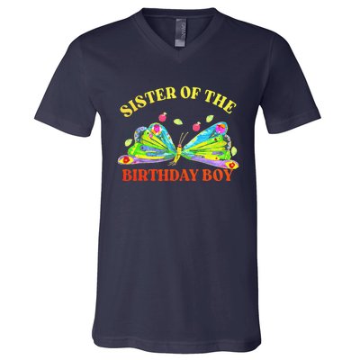 Sister Of The Birthday Hungry Caterpillar Family V-Neck T-Shirt