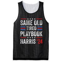 Same Old Tired Playbook Funny Sarcastic Election 2024 Saying Mesh Reversible Basketball Jersey Tank