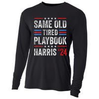 Same Old Tired Playbook Funny Sarcastic Election 2024 Saying Cooling Performance Long Sleeve Crew