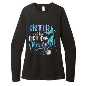 Sister Of The Birthday Mermaid Family Matching Party Squad Womens CVC Long Sleeve Shirt