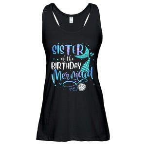 Sister Of The Birthday Mermaid Family Matching Party Squad Ladies Essential Flowy Tank