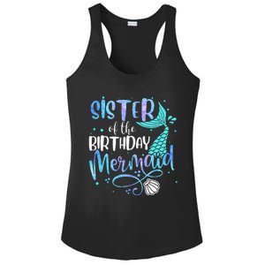 Sister Of The Birthday Mermaid Family Matching Party Squad Ladies PosiCharge Competitor Racerback Tank