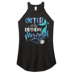 Sister Of The Birthday Mermaid Family Matching Party Squad Women's Perfect Tri Rocker Tank