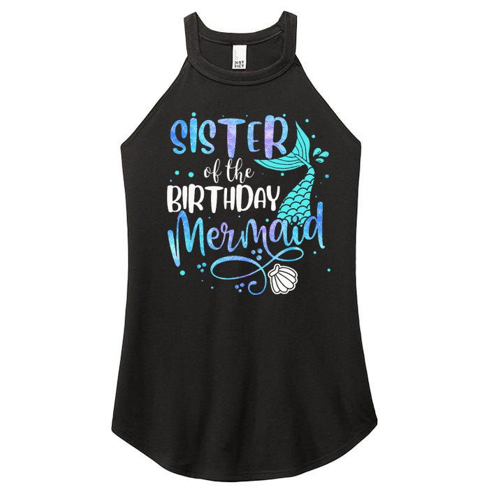 Sister Of The Birthday Mermaid Family Matching Party Squad Women's Perfect Tri Rocker Tank