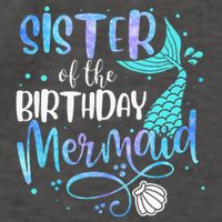 Sister Of The Birthday Mermaid Family Matching Party Squad Vector Backpack