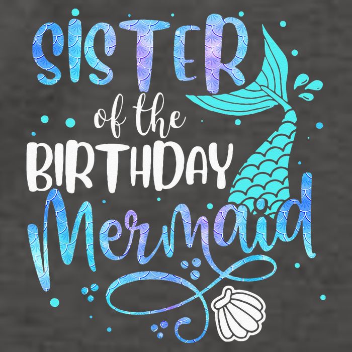 Sister Of The Birthday Mermaid Family Matching Party Squad Vector Backpack