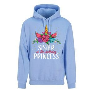 Sister Of The Birthday Princess Unicorn Bday Party Unisex Surf Hoodie