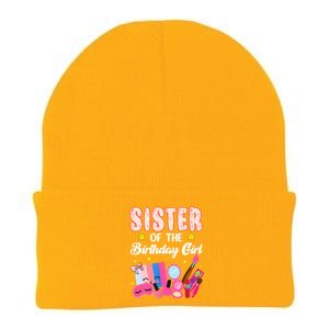 Sister Of The Birthday Spa Party Nail Polish Makeup Knit Cap Winter Beanie