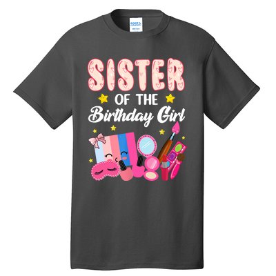 Sister Of The Birthday Spa Party Nail Polish Makeup Tall T-Shirt