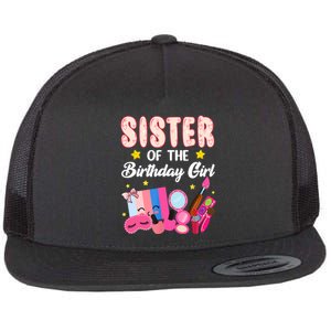 Sister Of The Birthday Spa Party Nail Polish Makeup Flat Bill Trucker Hat