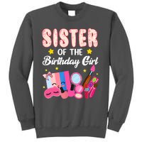 Sister Of The Birthday Spa Party Nail Polish Makeup Tall Sweatshirt