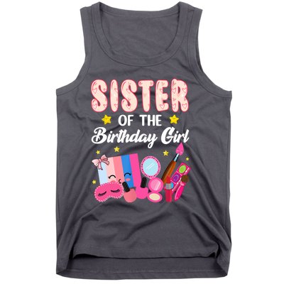 Sister Of The Birthday Spa Party Nail Polish Makeup Tank Top