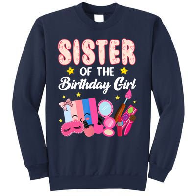 Sister Of The Birthday Spa Party Nail Polish Makeup Sweatshirt