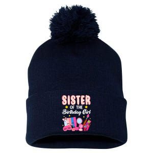 Sister Of The Birthday Spa Party Nail Polish Makeup Pom Pom 12in Knit Beanie