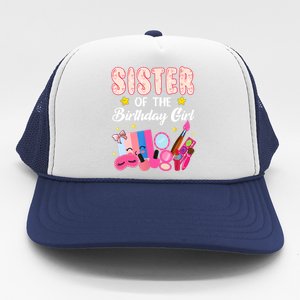 Sister Of The Birthday Spa Party Nail Polish Makeup Trucker Hat