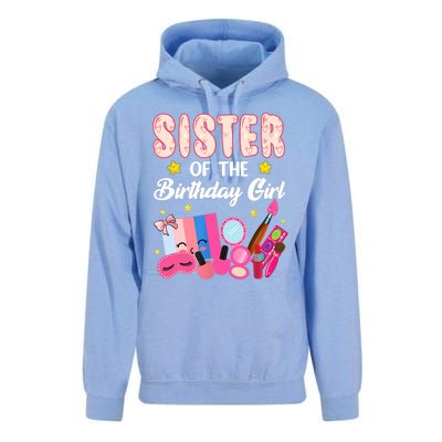 Sister Of The Birthday Spa Party Nail Polish Makeup Unisex Surf Hoodie