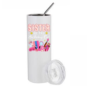 Sister Of The Birthday Spa Party Nail Polish Makeup Stainless Steel Tumbler