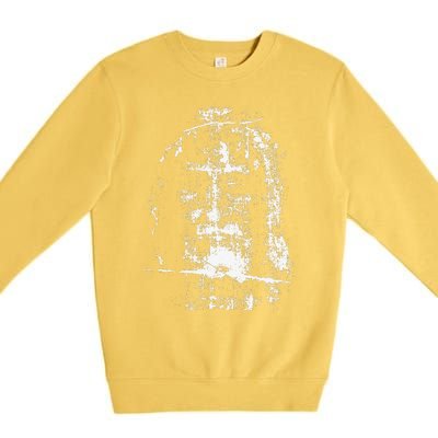 Shroud Of Turin Jesus Christ Face Premium Crewneck Sweatshirt