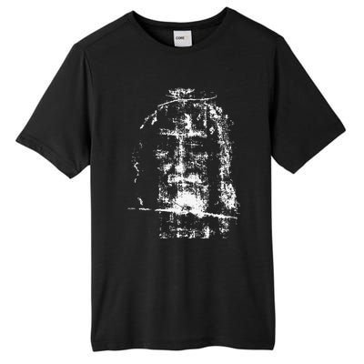 Shroud Of Turin Jesus Christ Face Tall Fusion ChromaSoft Performance T-Shirt