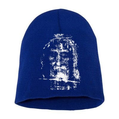 Shroud Of Turin Jesus Christ Face Short Acrylic Beanie