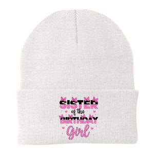 Sister Of The Birthday Girl Mouse Family Matching Big Sis Knit Cap Winter Beanie