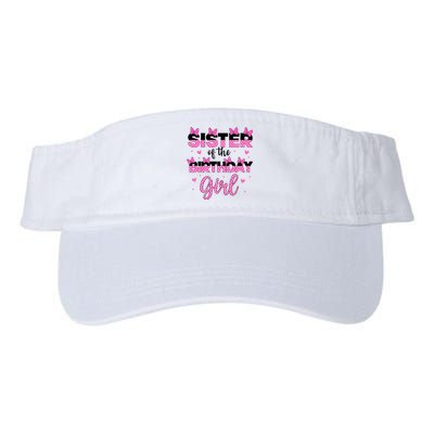 Sister Of The Birthday Girl Mouse Family Matching Big Sis Valucap Bio-Washed Visor