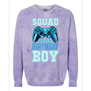 Squad of the Birthday Matching Video Gamer Birthday Colorblast Crewneck Sweatshirt