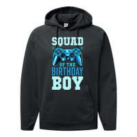 Squad of the Birthday Matching Video Gamer Birthday Performance Fleece Hoodie