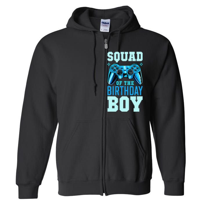 Squad of the Birthday Matching Video Gamer Birthday Full Zip Hoodie