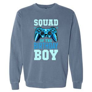 Squad of the Birthday Matching Video Gamer Birthday Garment-Dyed Sweatshirt