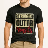 Straight Outta Tonsils Tonsil Removal Surgery Recovery Cooling Performance Crew T-Shirt