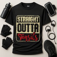Straight Outta Tonsils Tonsil Removal Surgery Recovery Cooling Performance Crew T-Shirt