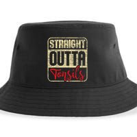 Straight Outta Tonsils Tonsil Removal Surgery Recovery Sustainable Bucket Hat