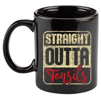 Straight Outta Tonsils Tonsil Removal Surgery Recovery 11oz C Handle Ceramic Mug