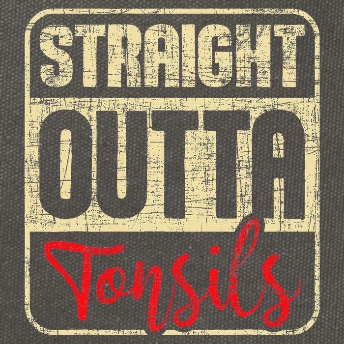 Straight Outta Tonsils Tonsil Removal Surgery Recovery Cotton Canvas Backpack