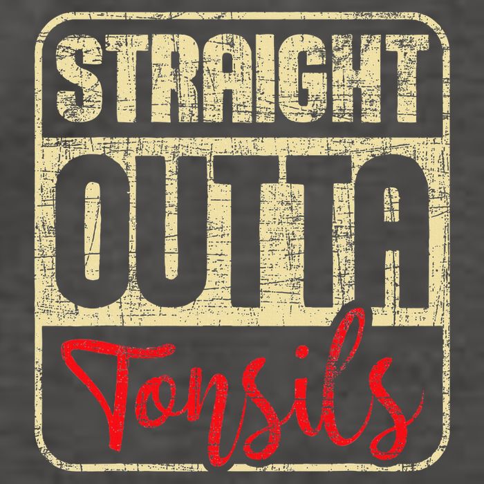 Straight Outta Tonsils Tonsil Removal Surgery Recovery Vector Backpack
