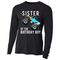 Sister Of The Birthday Monster Truck Family Matching Cooling Performance Long Sleeve Crew