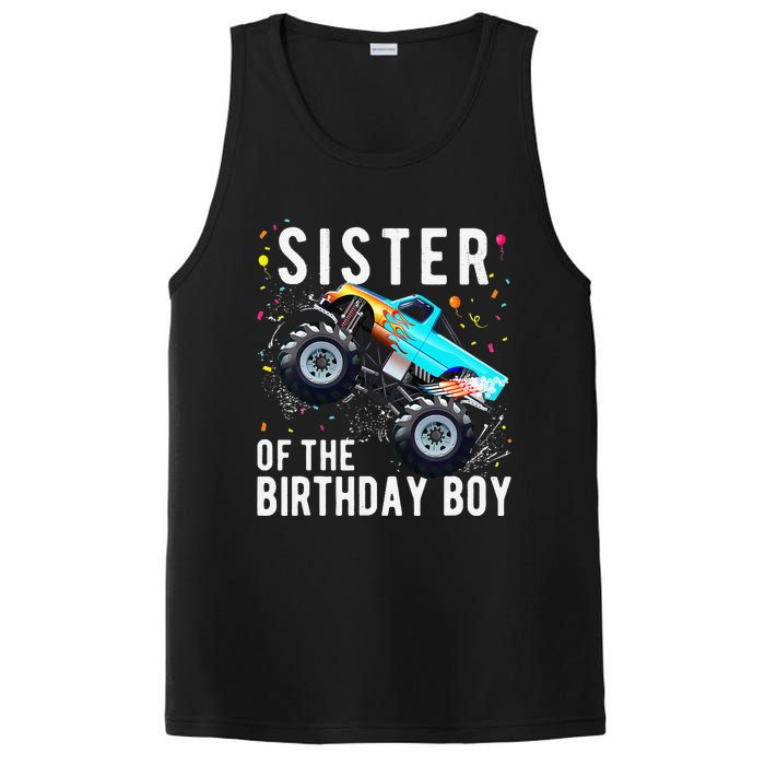 Sister Of The Birthday Monster Truck Family Matching PosiCharge Competitor Tank