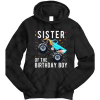 Sister Of The Birthday Monster Truck Family Matching Tie Dye Hoodie