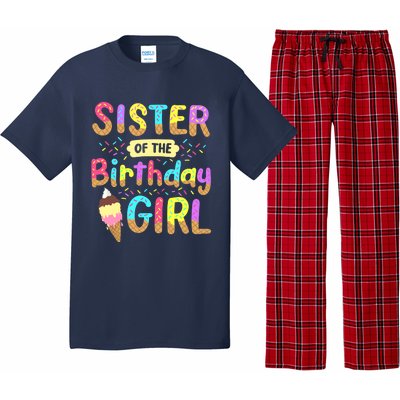 Sister Of The Birthday Day Ice Cream Party Family Pajama Set