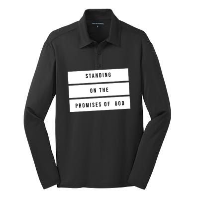 Standing On The Promises Of God Silk Touch Performance Long Sleeve Polo