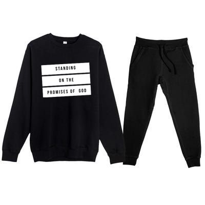 Standing On The Promises Of God Premium Crewneck Sweatsuit Set