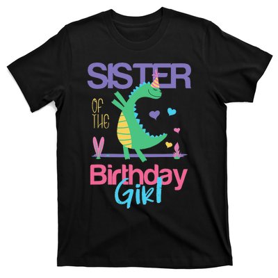 Sister Of The Birthday Dinosaur Theme Matching Family T-Shirt