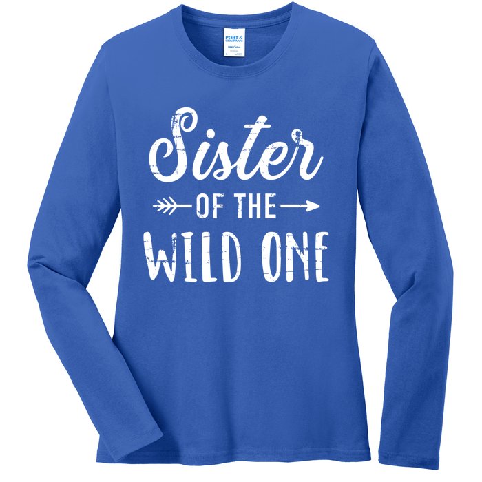 Sister Of The Wild One Daughter Matching Family Gift Ladies Long Sleeve Shirt