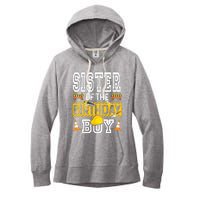 Sister Of The Birthday Boy Construction Birthday Party Hat Women's Fleece Hoodie